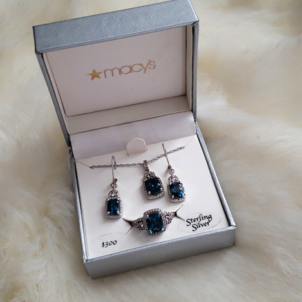 FREE SHIP THIS WKND ONLY!! London Blue Topaz Jewelry Set
